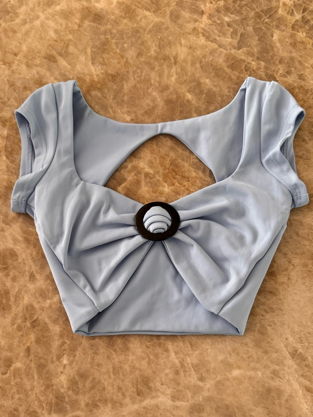 Tiger Friday light blue Dance Top with Ring Detail CXL